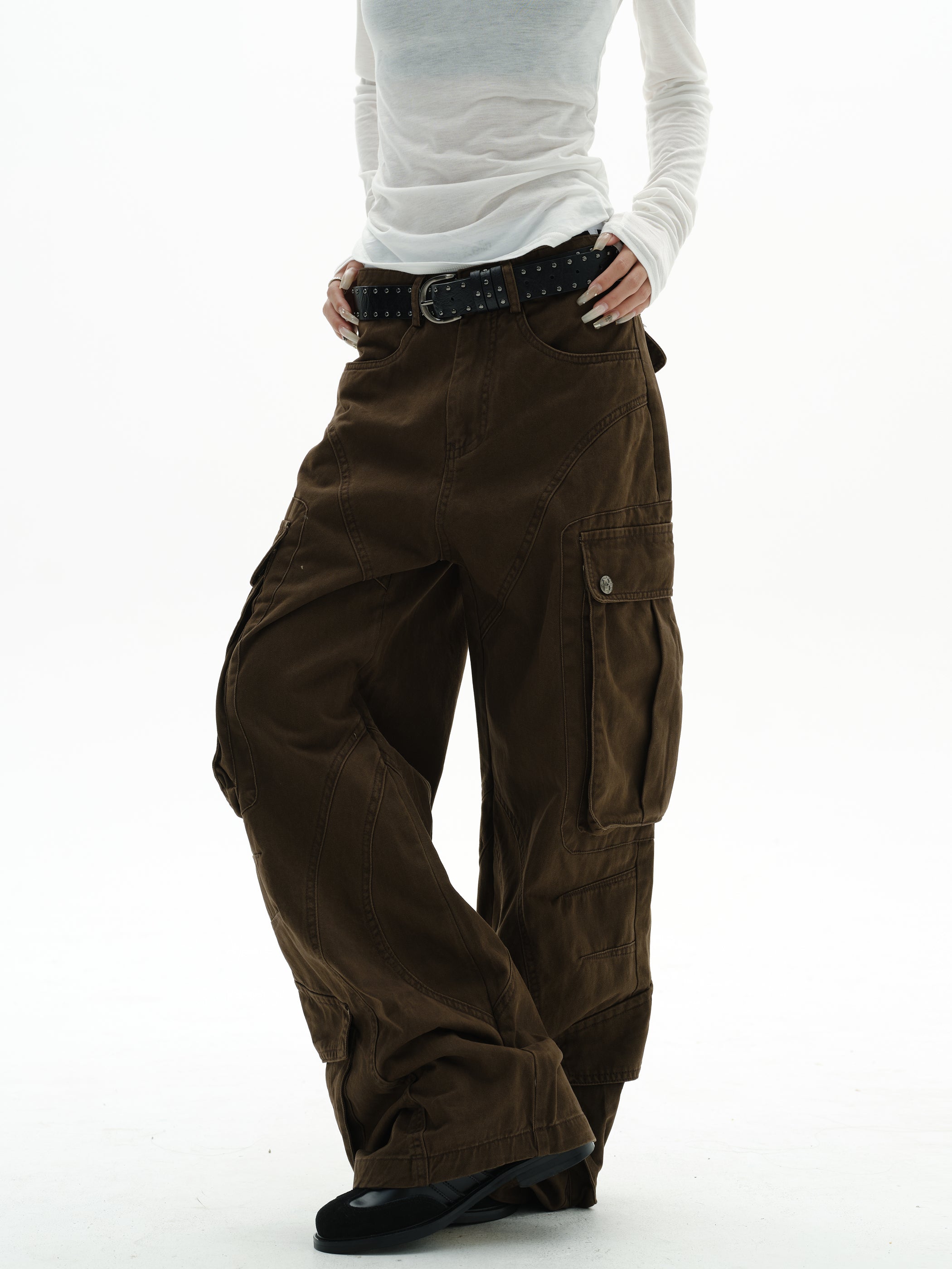 Arc Seam Cargo Ultra Wide-Leg Trousers