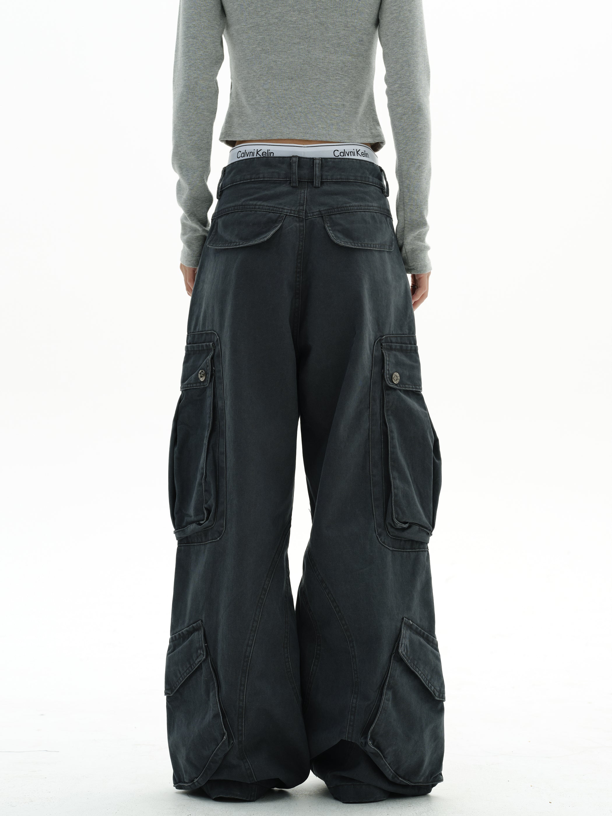 Arc Seam Cargo Ultra Wide-Leg Trousers