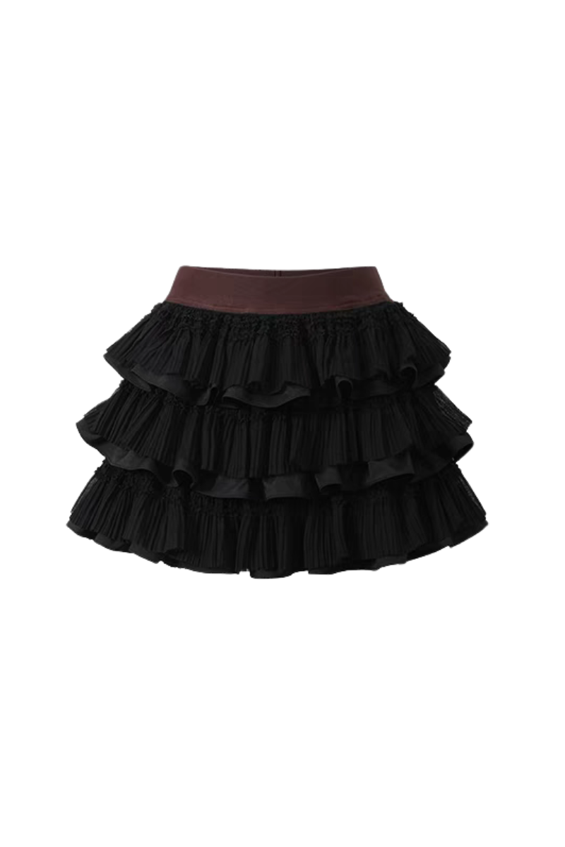 Layered Ruffle Mini Skirt