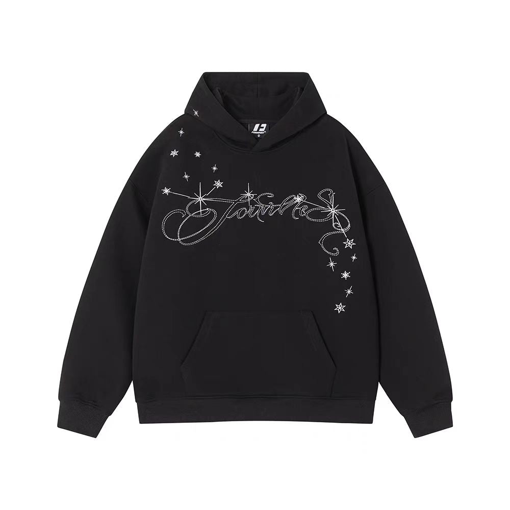 Constellation Design Embroidery Hoodies