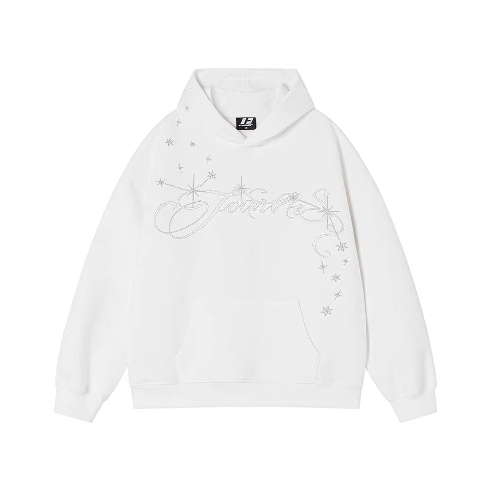 Constellation Design Embroidery Hoodies