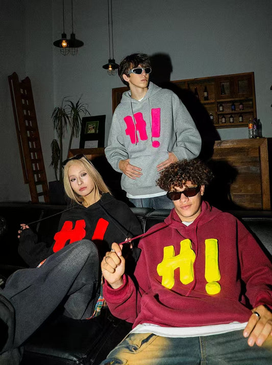 ‘Hi’ 3D Letter Hoodie