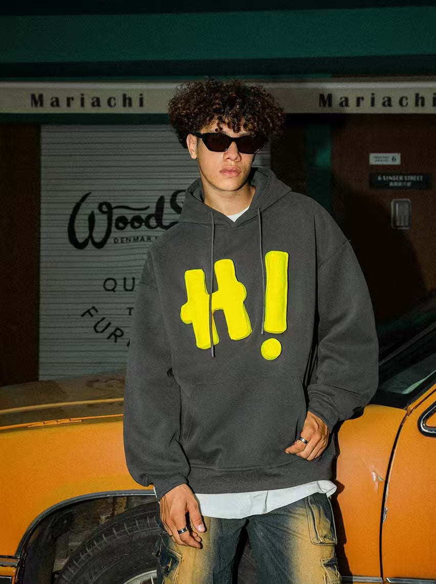 ‘Hi’ 3D Letter Hoodie