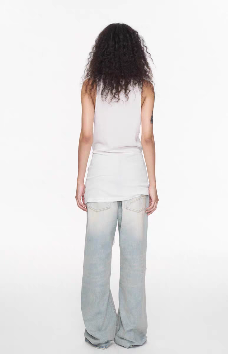 Camiseta sin mangas minimalista con lazo frontal para mujer