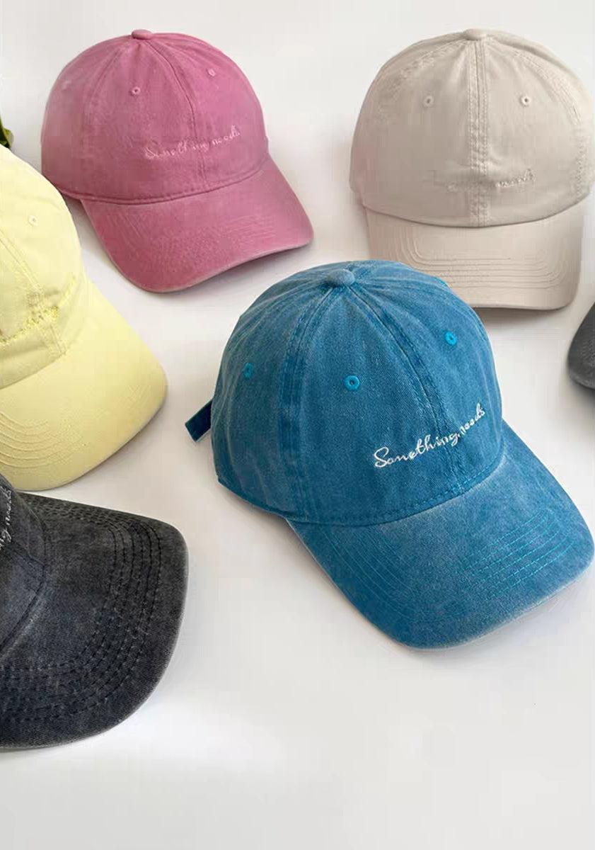 Bestickte gewaschene Baseballkappe – Himmelblau
