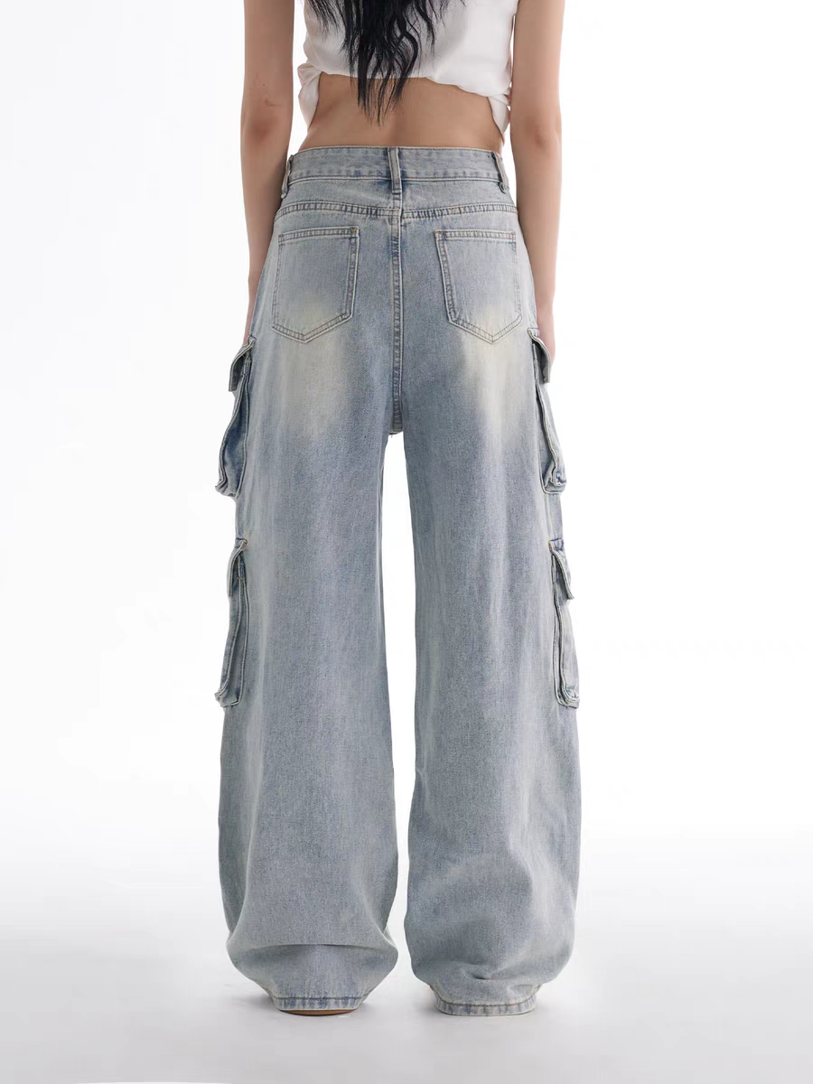 6-Pocket-Utility-Cargojeans aus Denim