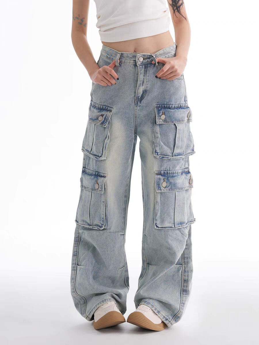 6-Pocket-Utility-Cargojeans aus Denim