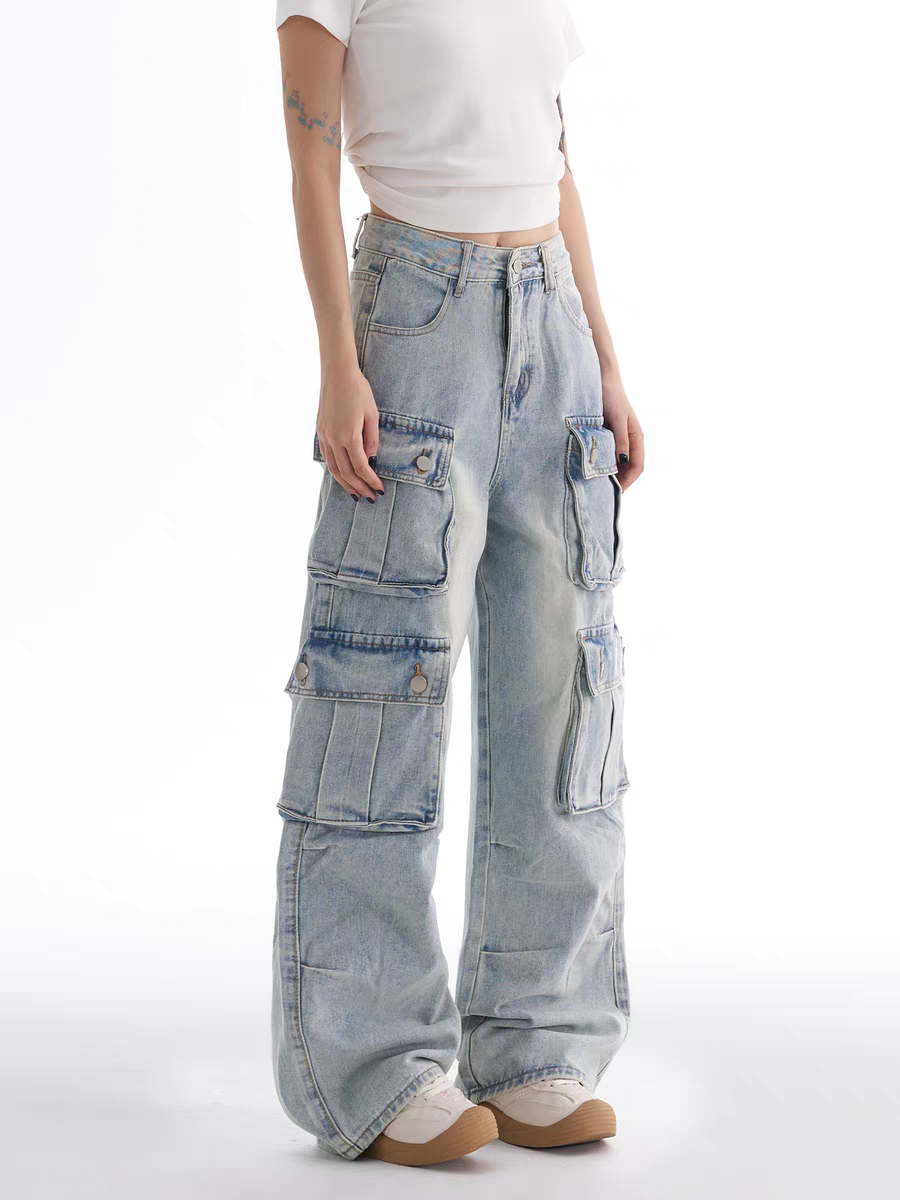 6-Pocket-Utility-Cargojeans aus Denim