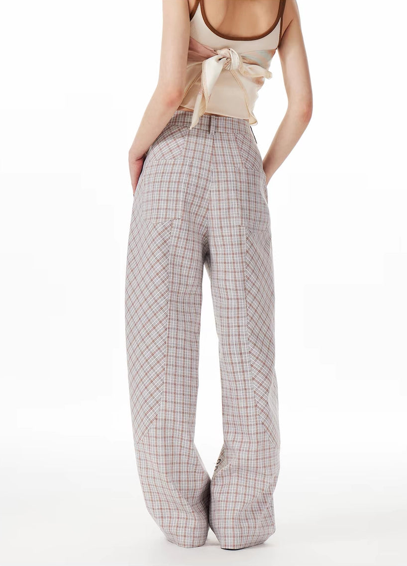 Y2K-Hose mit weitem Bein und Katzen-Skizze