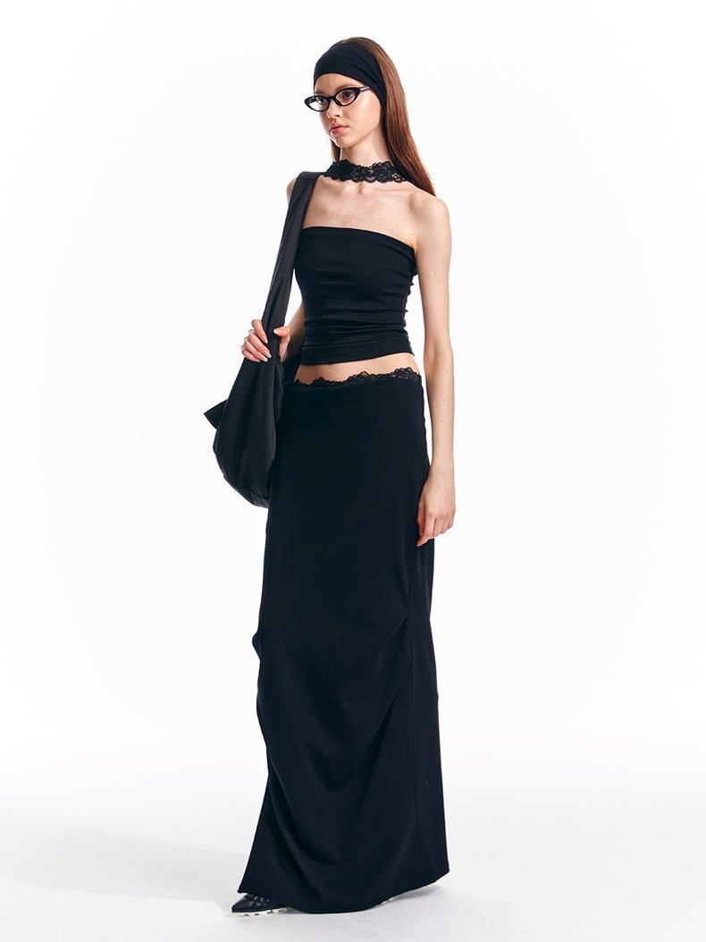 Neckholder-Tube-Top aus Spitze