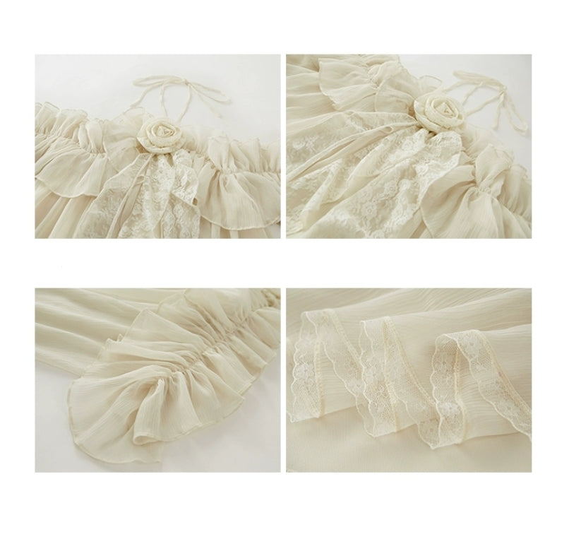 Halter-Neck Off-Shoulder Fairy Dress