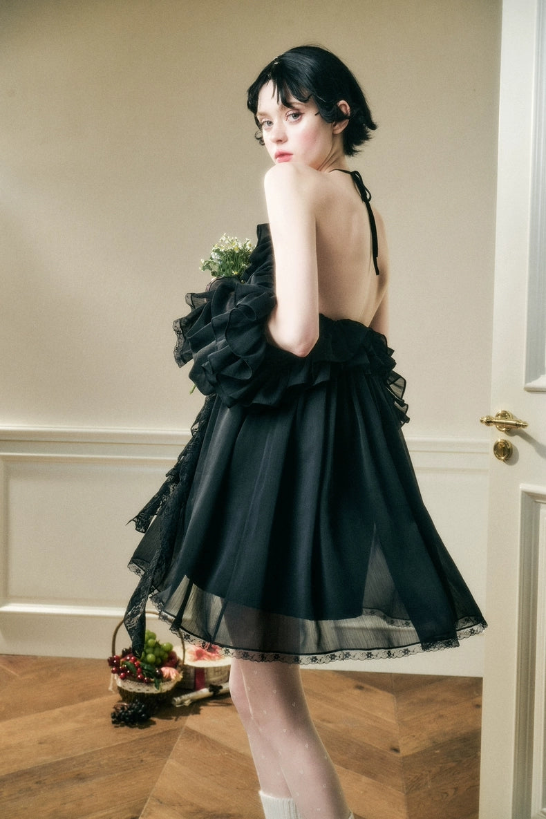 Halter-Neck Off-Shoulder Fairy Dress