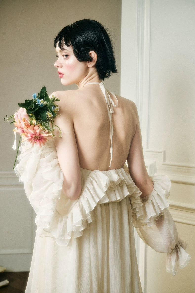 Halter-Neck Off-Shoulder Fairy Dress