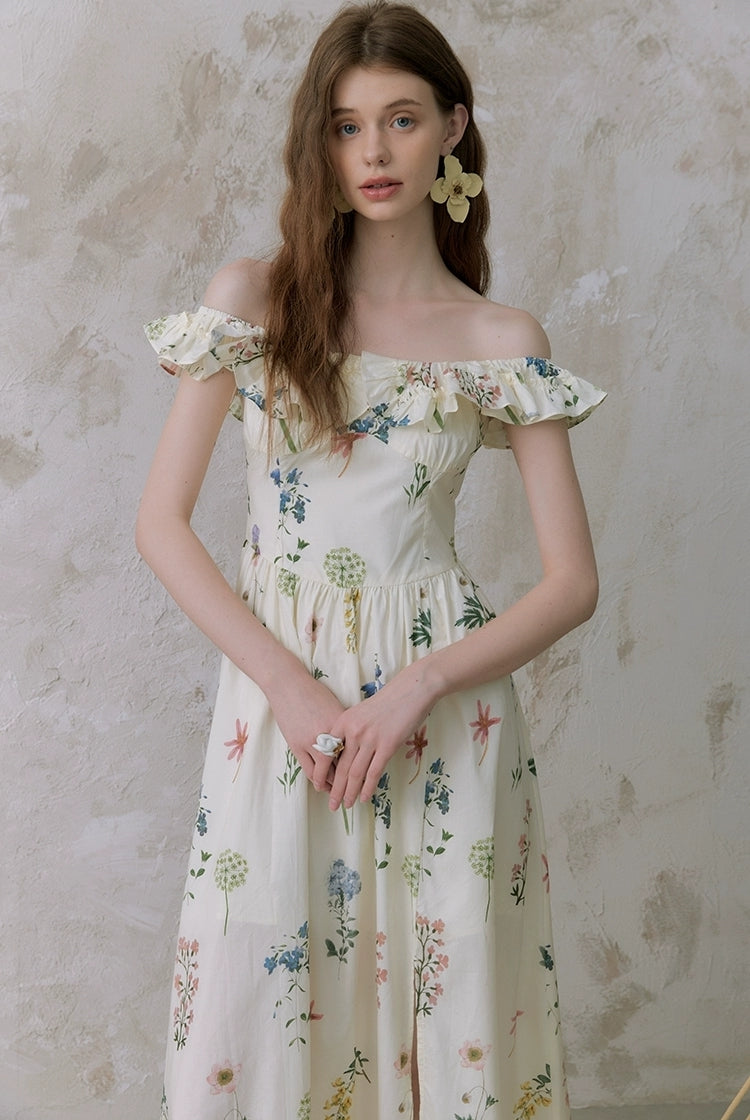 Romantic Meadow Off-Shoulder Dress