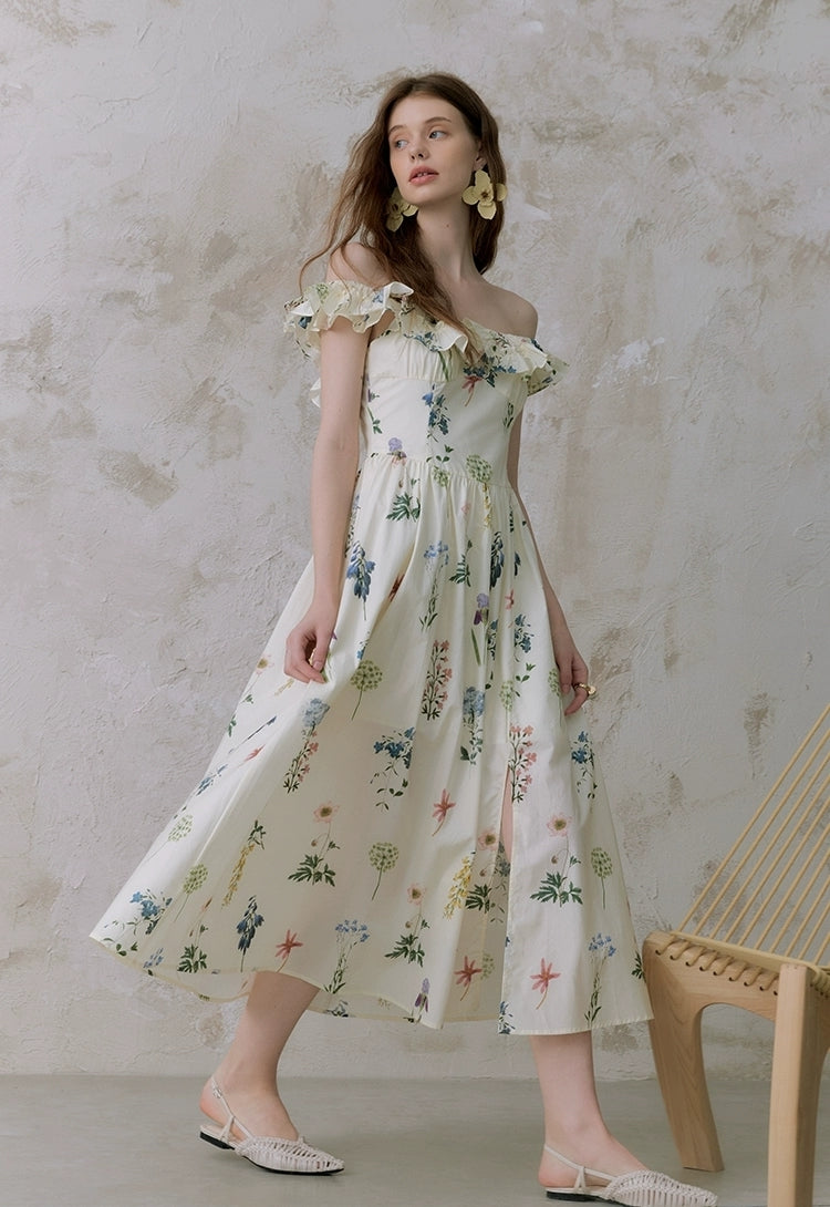 Romantic Meadow Off-Shoulder Dress