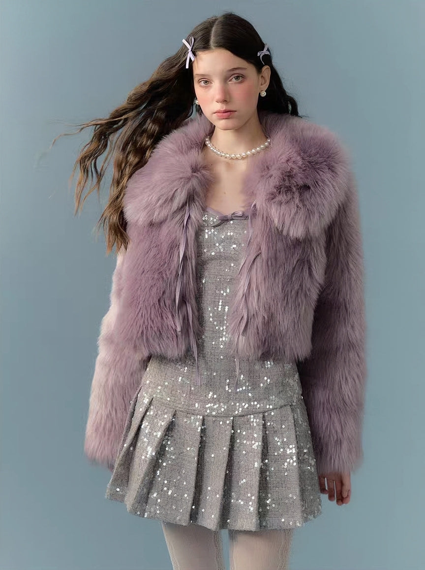 Sparkle Sequin Strapless Mini Dress with Faux Leather Trim