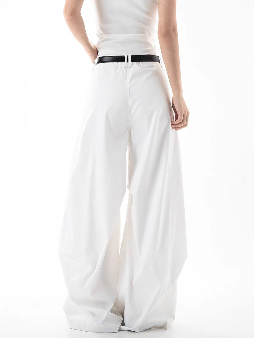 Pearl Chain Print Wide-Leg Pants