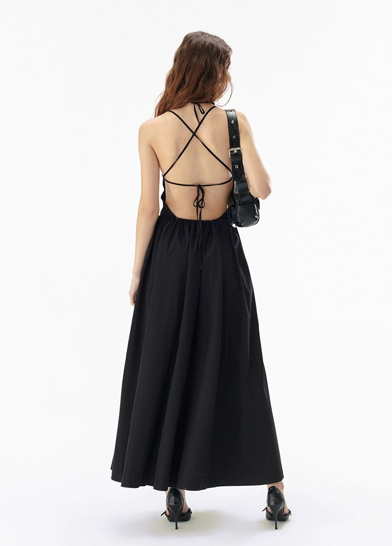 Strappy Backless Utility Maxi Dress