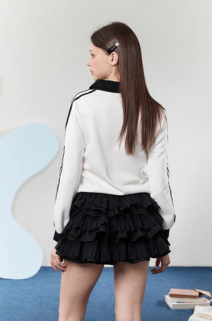 Layered Ruffle Mini Skirt