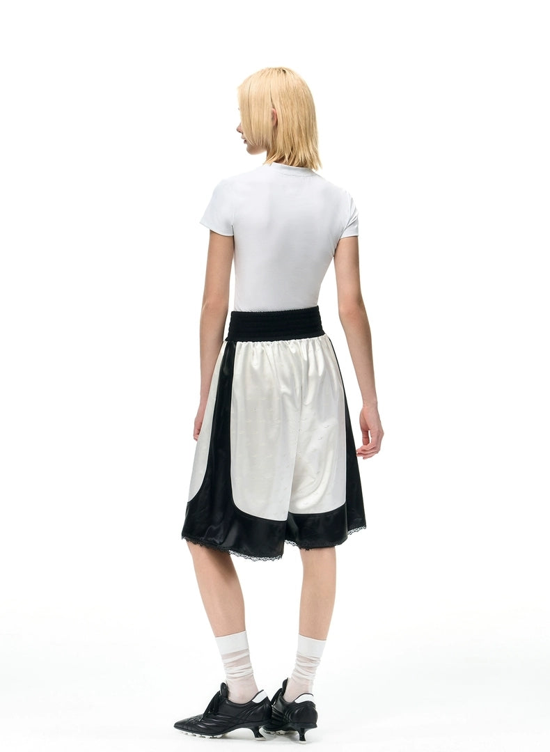 Lace Illusion Printed Slim Tee