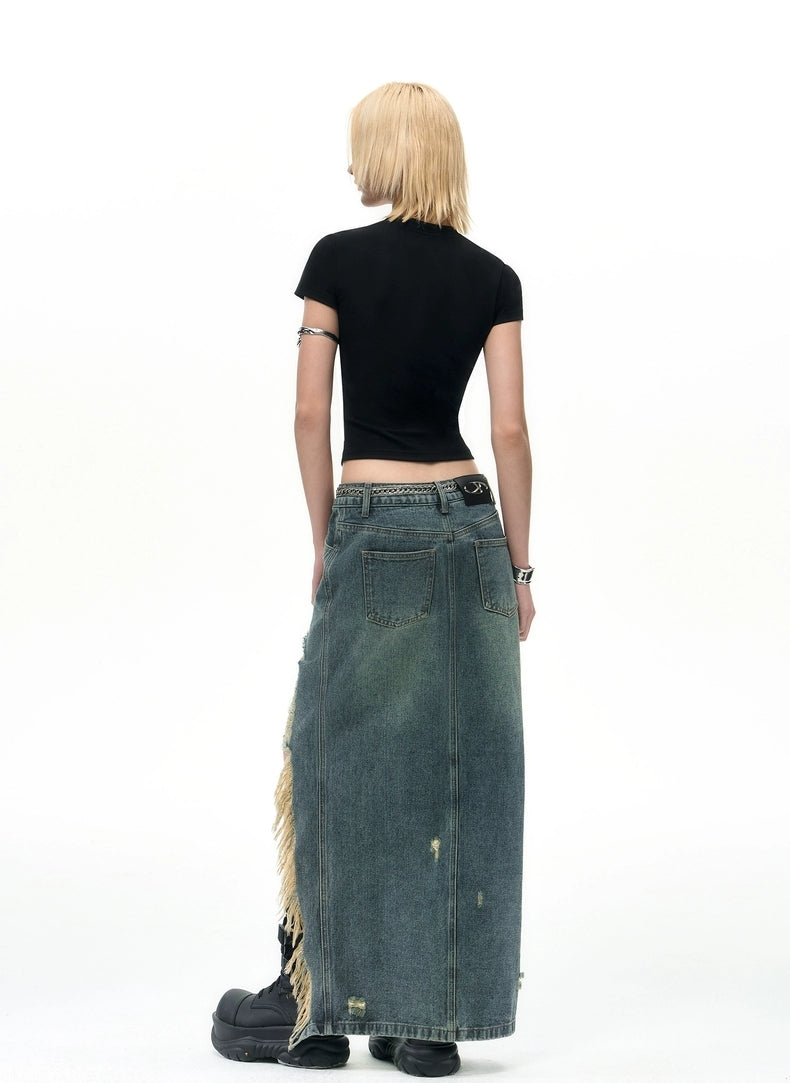 Lace Illusion Printed Slim Tee