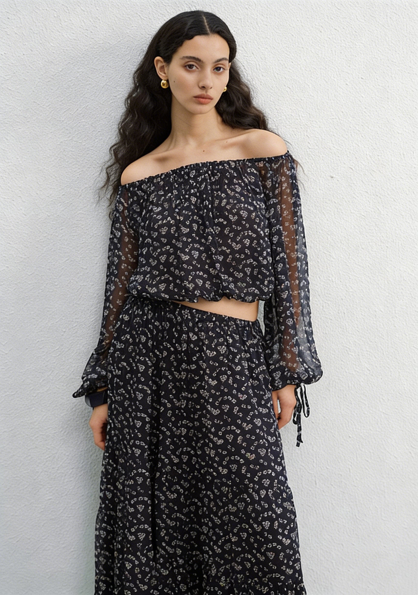 BapHood black floral off-shoulder blouse styled with denim for versatile summer outfit