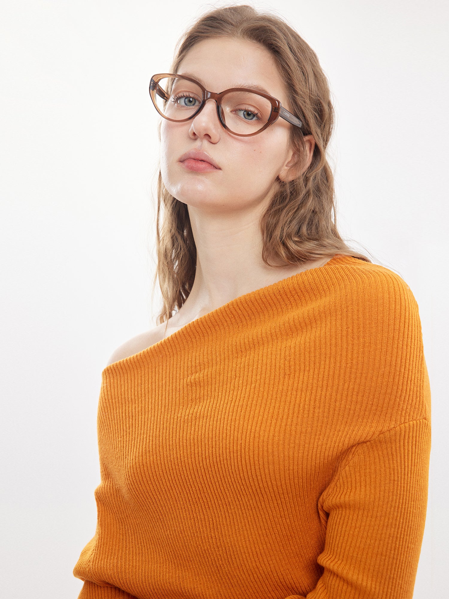 Off-Shoulder Rib Knit Sweater