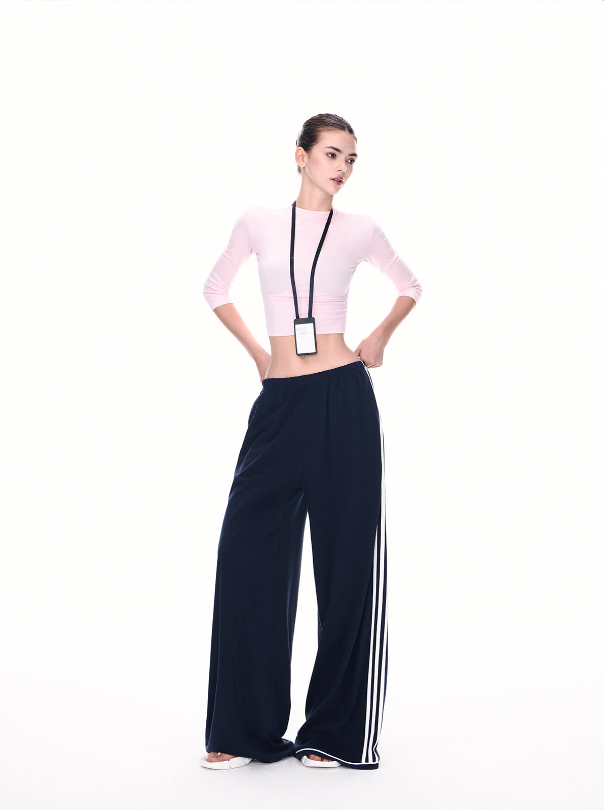 Ultra-Wide Side Stripe Track Pants