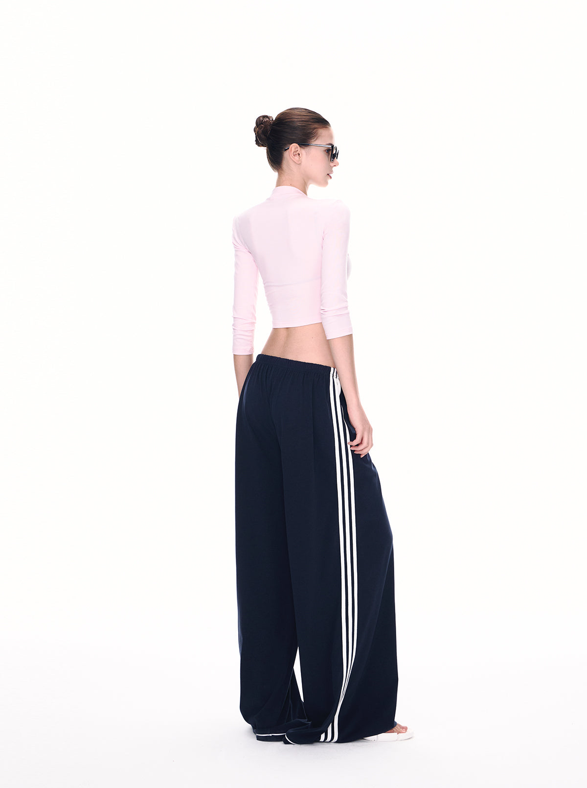 Ultra-Wide Side Stripe Track Pants