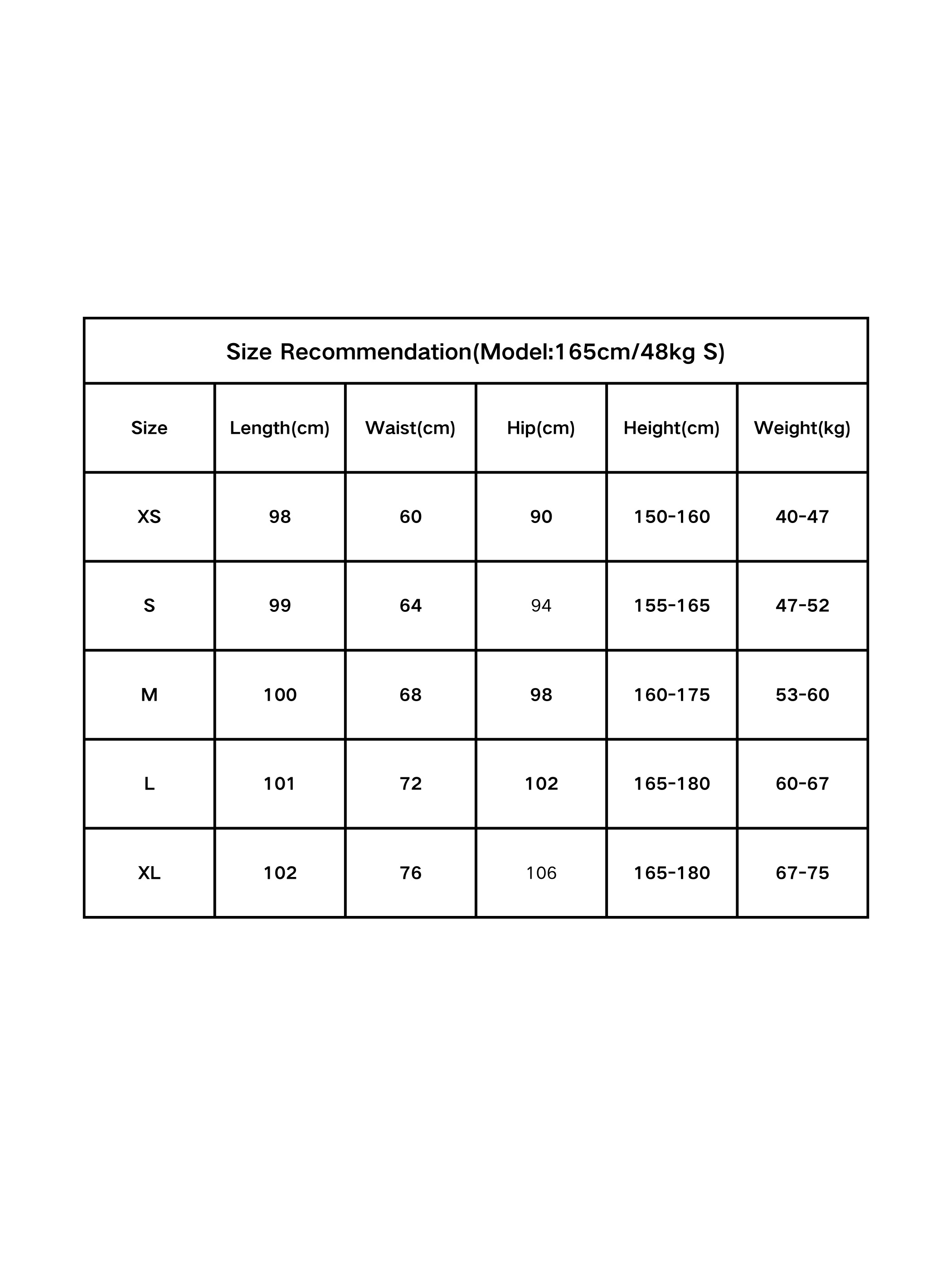 Size chart for starry rhinestone flare jeans in blue