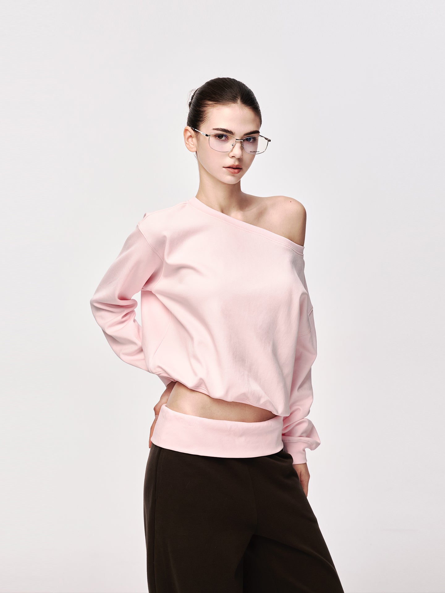 Off-Shoulder Slouchy Sweatshirt